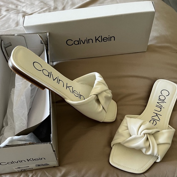 Calvin Klein Shoes - Calvin Klein Women's White Mules